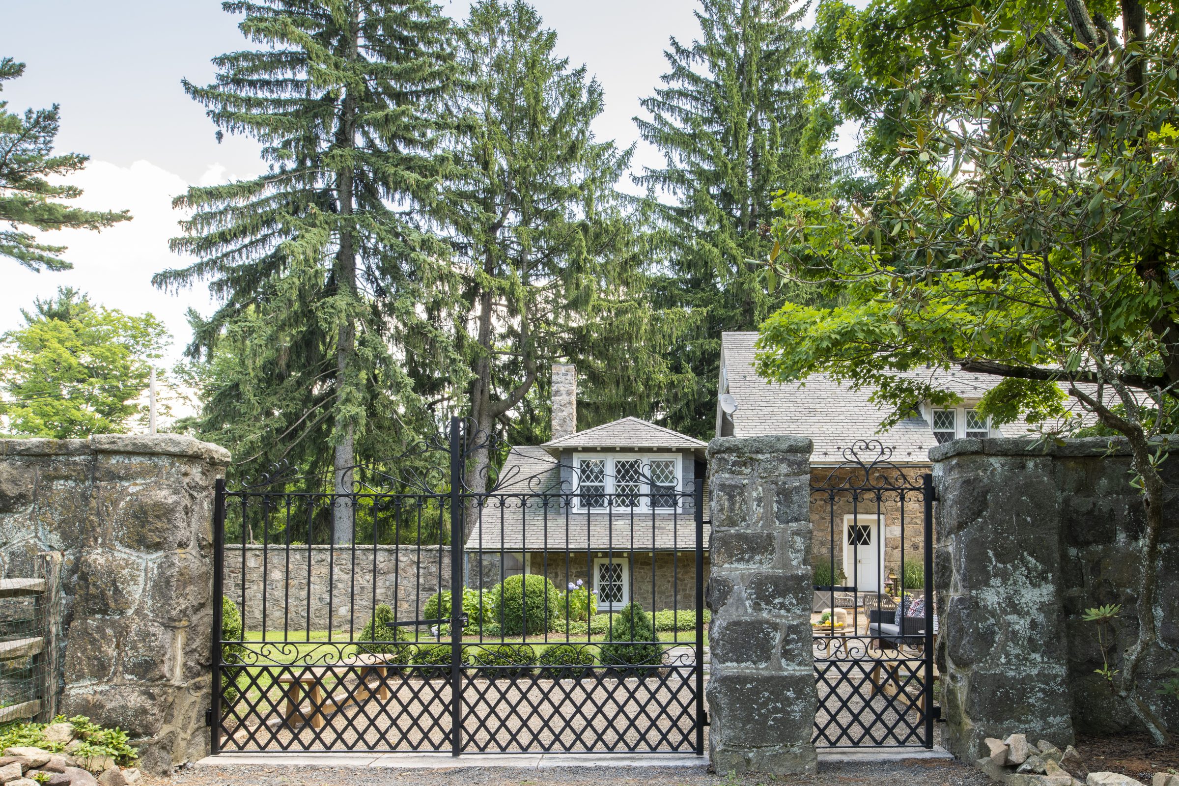 Charming house behind wrought iron gate