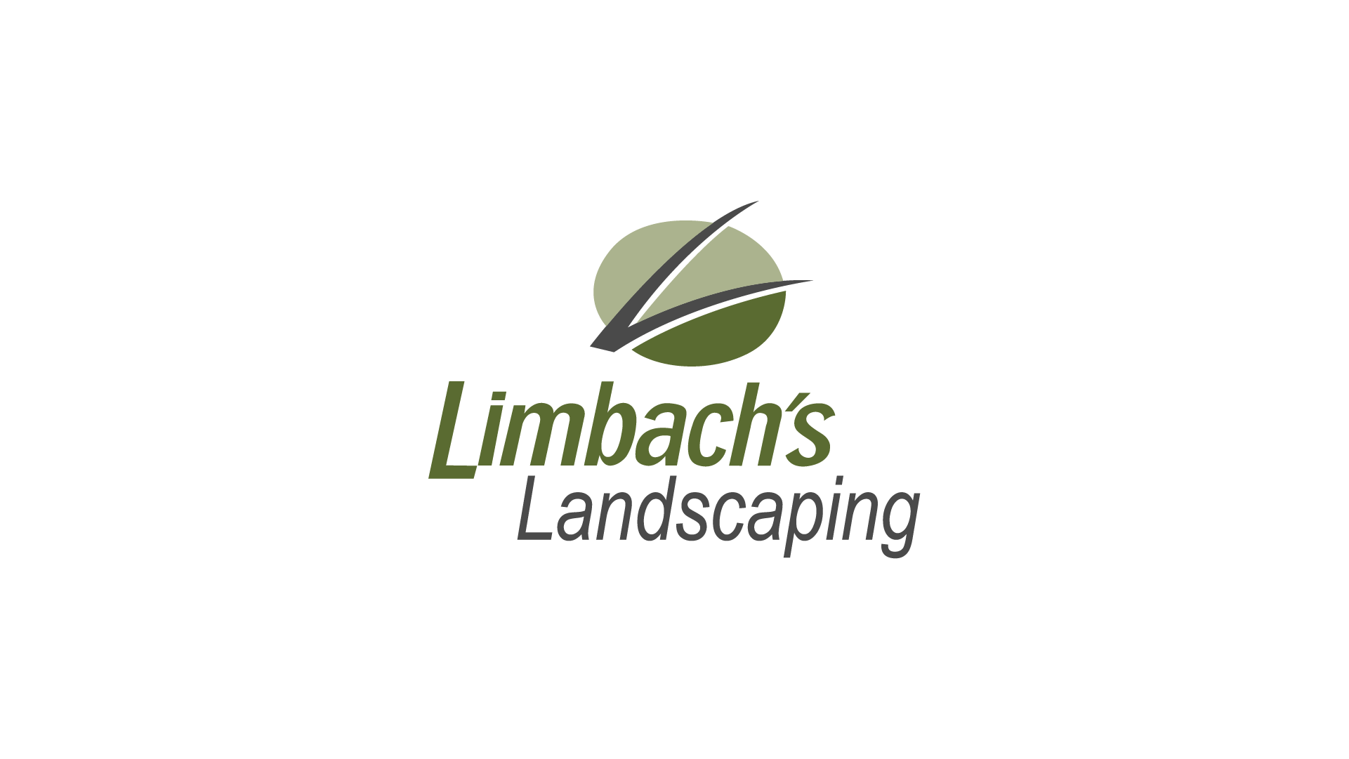 Limbach's Landscaping logo with green leaf