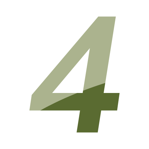 Stylized gradient number 4 design